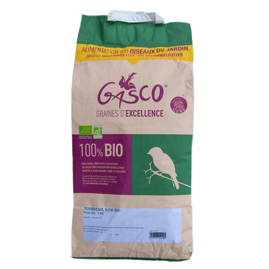 Tournesol bio - Graines pour oiseaux du jardin - Gasco