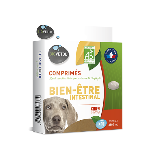 Comprimés bien-être intestinal moyen et grand chien - Biovetol - Gasco